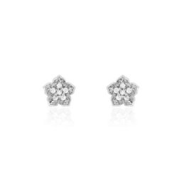 Boucles D'oreilles Puces Anne-charlotte Argent Oxyde De Zirconium