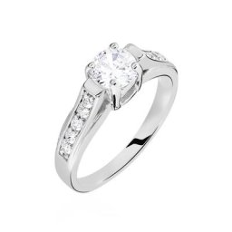 Bague Solitaire Mady Argent Blanc Oxyde De Zirconium