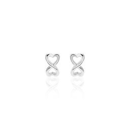 Boucles D'oreilles Puces Cony Argent Blanc