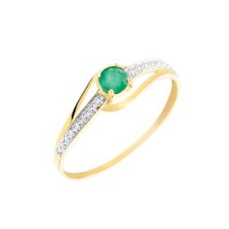 Bague Tanissia Or Jaune Emeraude