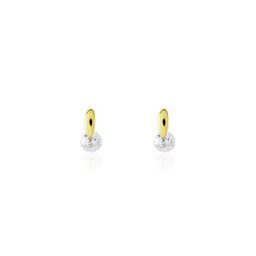 Boucles D'oreilles Pendantes Clementa Or Jaune Oxyde De Zirconium