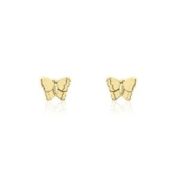 Boucles D'oreilles Puces Bartholomée Papillon Or Jaune
