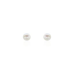 Boucles D'oreilles Puces Suki Rondes Nacres Or Jaune Perle De Culture