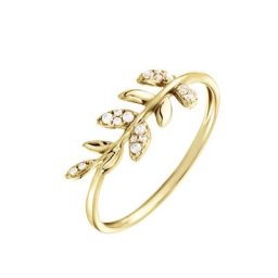 Bague Or Jaune Nahia Oxydes De Zirconium