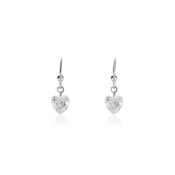 Boucles D'oreilles Pendantes Argent Blanc Sopher Oxydes De Zirconium