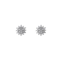 Boucles D'oreilles Puces Platine Alden Diamants