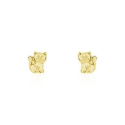 Boucles D'oreilles Puces Florenta Chat Or Jaune