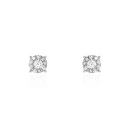 Boucles D'oreilles Puces Grace Or Jaune Diamants