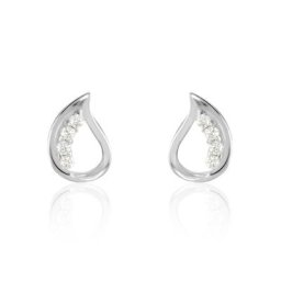 Boucles D'oreilles Puces Argent Blanc Sylvan Oxydes De Zirconium