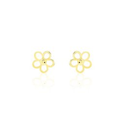 Boucles D'oreilles Puces Philine Fleur Or Jaune