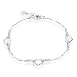 Bracelet Triple Argent Blanc Oxyde De Zirconium