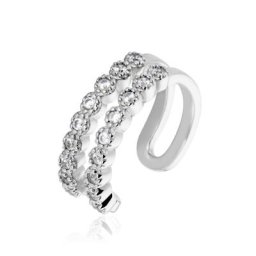 Bague D'oreille Unitaire Widar Argent Blanc Oxyde