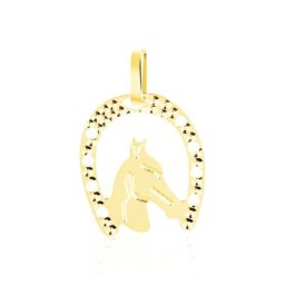 Pendentif Egide Fer A Cheval Or Jaune