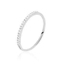 Bague Jaquelyn Argent Blanc Oxyde De Zirconium