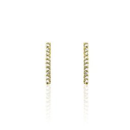 Boucles D'oreilles Pendantes Priscilla Or Jaune Oxyde De Zirconium