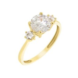 Bague Or Jaune Kesari Oxyde De Zirconium