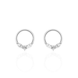 Boucles D'oreilles Pendantes Catiane Argent Blanc Oxyde De Zirconium