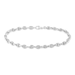 Bracelet Dami Maille Grain De Cafe Or Blanc