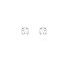 Boucles D'oreilles Puces Eddie Or Blanc Oxyde De Zirconium