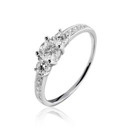 Bague Marie-angelina Argent Blanc Oxyde De Zirconium