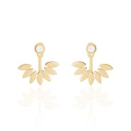 Bijoux D'oreilles Varia Plaqué Or Jaune Oxyde De Zirconium