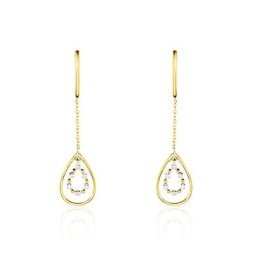 Boucles D'oreilles Pendantes Marganela Or Jaune Diamant