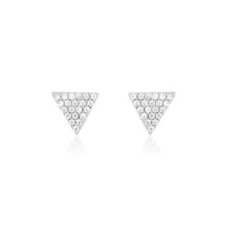 Boucles D'oreilles Puces Brendana Argent Blanc Oxyde De Zirconium