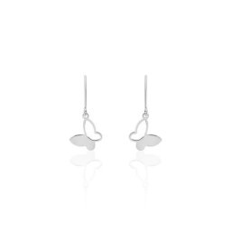 Boucles D'oreilles Pendantes Maria Argent Blanc