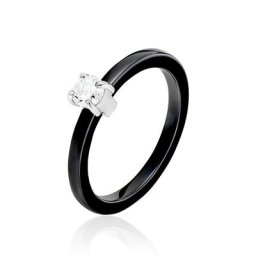 Bague Solitaire Nigelia Argent Blanc Oxyde De Zirconium