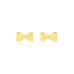 Boucles D'oreilles Puces Evonne Noeud Or Jaune
