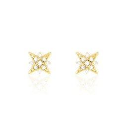 Boucles D'oreilles Puces Konstantsia Or Jaune Oxyde