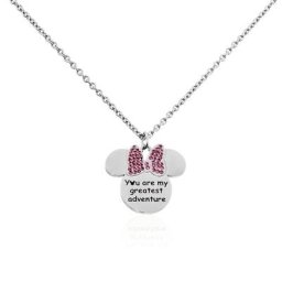 Collier Disney Acier Blanc Cristaux