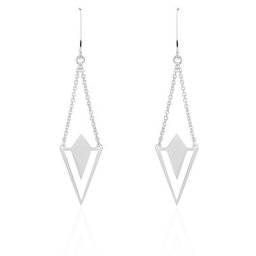 Boucles D'oreilles Pendantes Tylee Argent Blanc