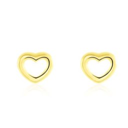 Boucles D'oreilles Puces Anne-maudae Coeurs Or Jaune