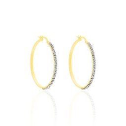 Créoles Honey Or Jaune Strass