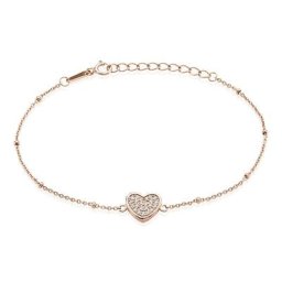Bracelet Pascual Argent Met Rose Oxyde De Zirconium