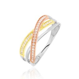 Bague Sabera Or Tricolore Diamant