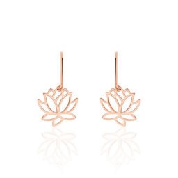 Boucles D'oreilles Pendantes Rosita Argent Rose