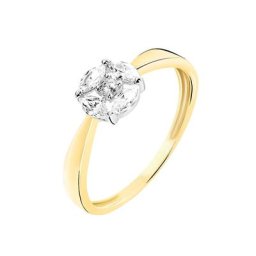 Bague Solitaire Maurena Or Jaune Oxyde De Zirconium