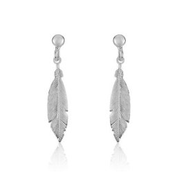 Boucles D'oreilles Pendantes Euriell Argent Blanc