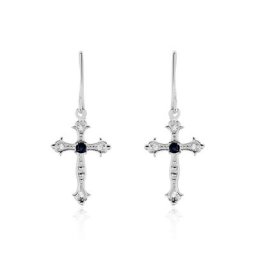 Boucles D'oreilles Pendantes Argent Blanc Florian Oxydes De Zirconium