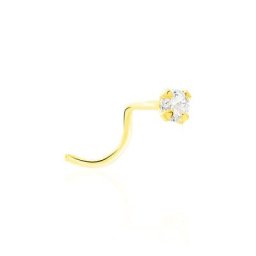 Piercing De Nez Fethi Serti Griffe Or Jaune Oxyde De Zirconium