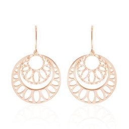Boucles D'oreilles Pendantes Slorane Argent Rose