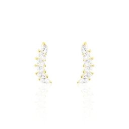 Bijoux D'oreilles Resa Or Jaune Oxyde De Zirconium
