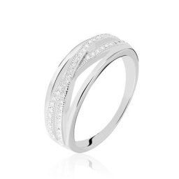 Bague Urpa Argent Blanc Oxyde De Zirconium