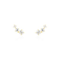 Bijoux D'oreilles Raffaele Or Jaune Oxyde De Zirconium