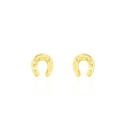 Boucles D'oreilles Puces Freyia Cheval Or Jaune