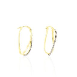 Créoles Domitilla Or Jaune Strass