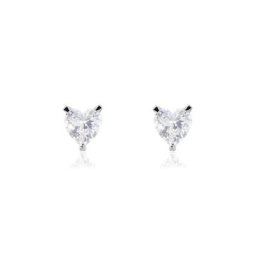 Boucles D'oreilles Puces Argent Blanc Schull Oxydes De Zirconium