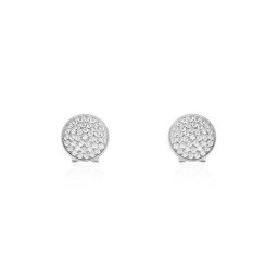 Boucles D'oreilles Puces Darwin Argent Blanc Oxyde
